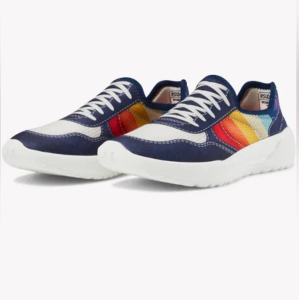 PSUDO Court Rainbow Slip On Comfort Sneakers Sz 7